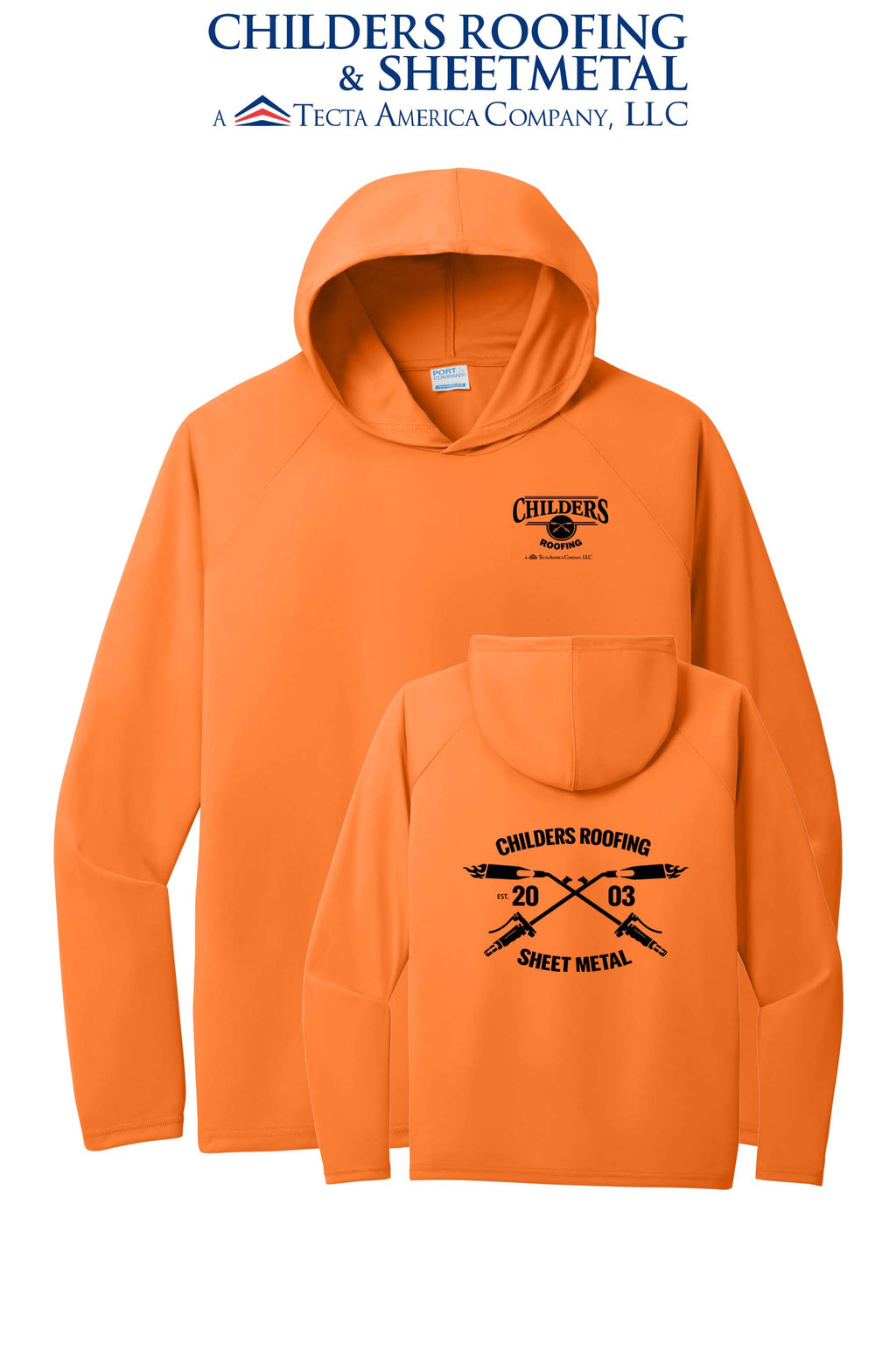 Port & Co™ Performance Pullover Hooded UPF50 Tee - CRS
