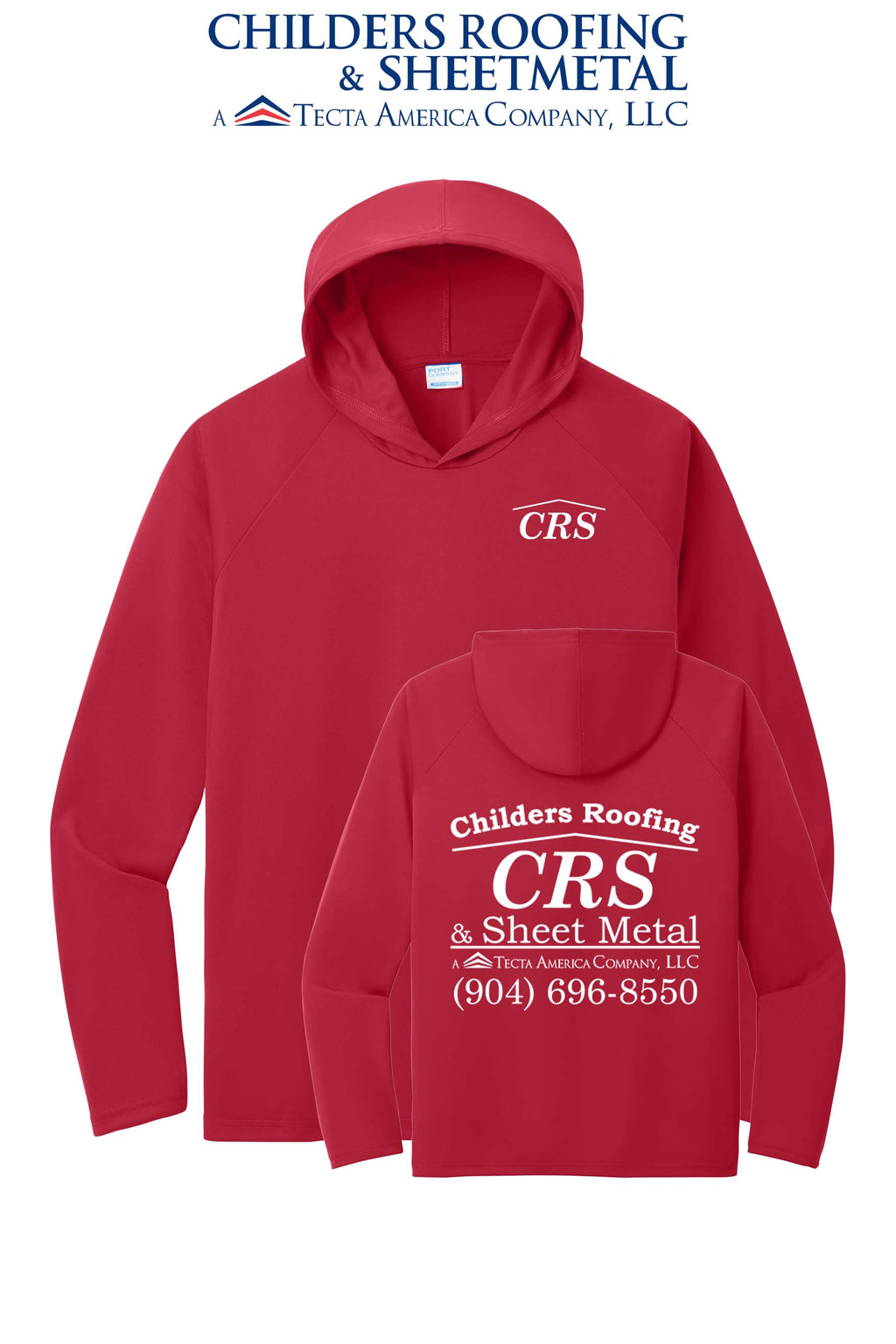 Port & Co™ Performance Pullover Hooded UPF50 Tee - CRS