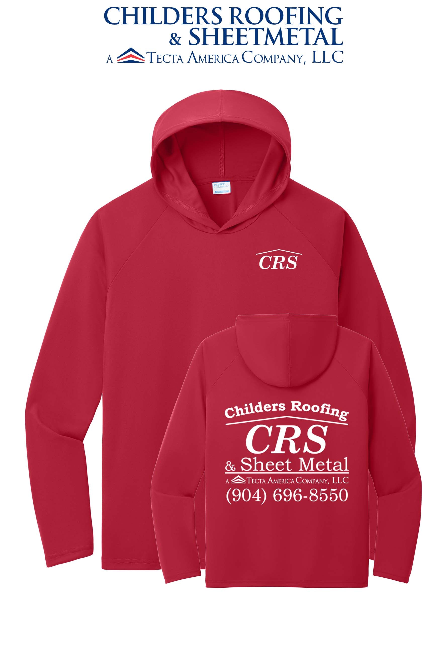 Port & Co™ Performance Pullover Hooded UPF50 Tee - CRS