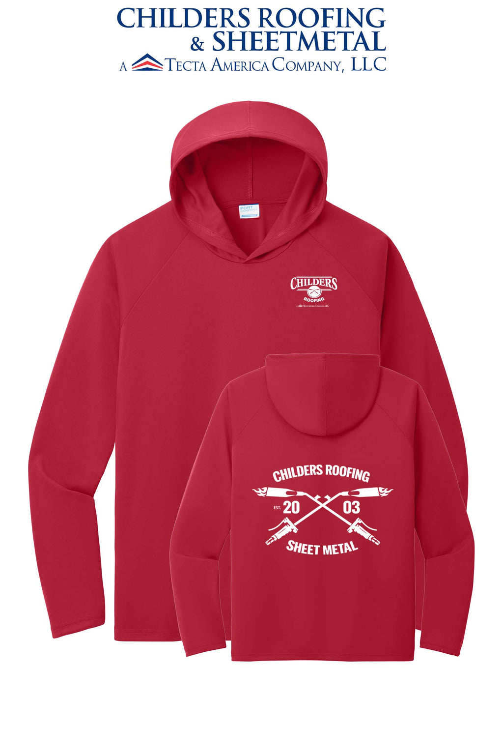 Port & Co™ Performance Pullover Hooded UPF50 Tee - CRS
