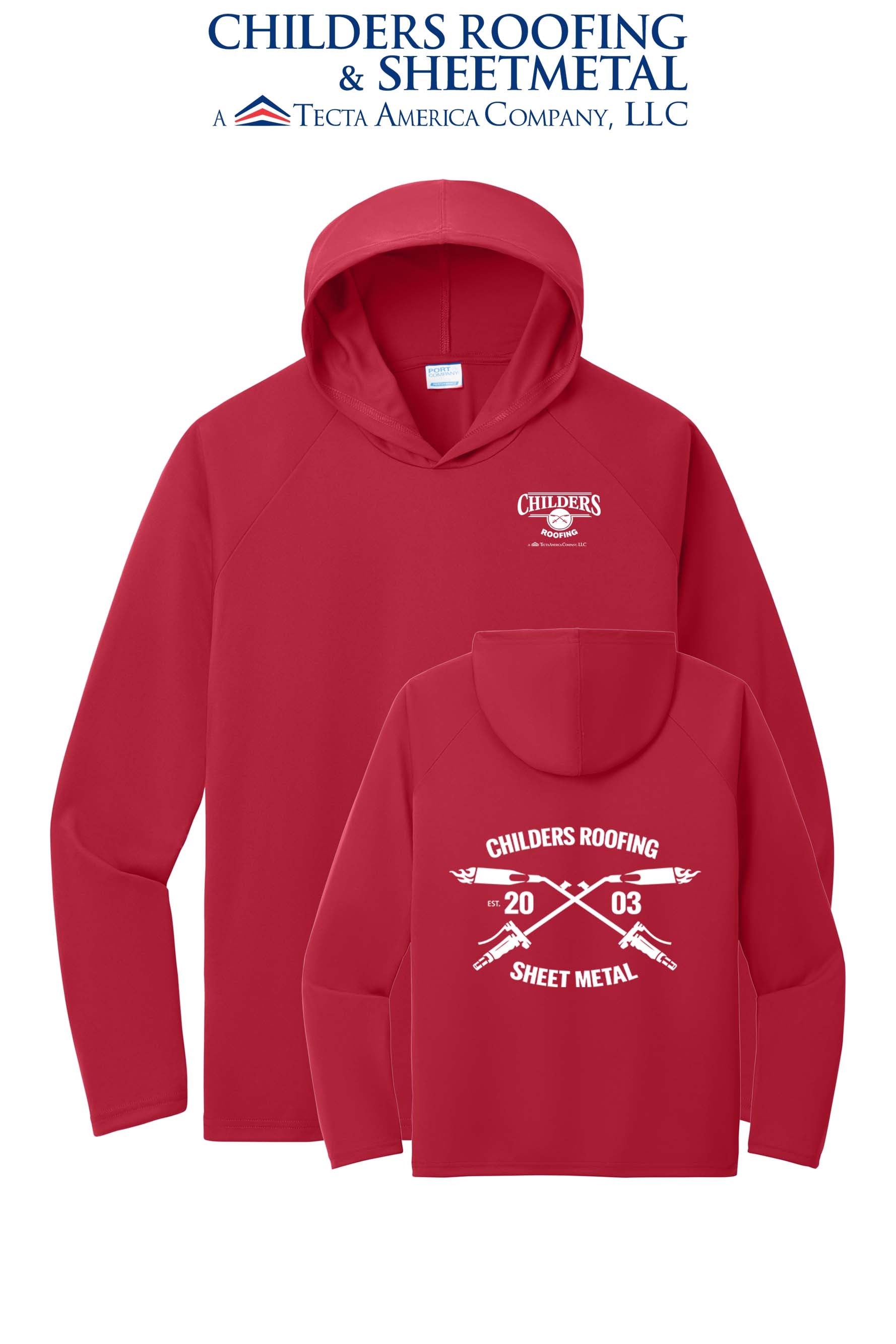 Port & Co™ Performance Pullover Hooded UPF50 Tee - CRS