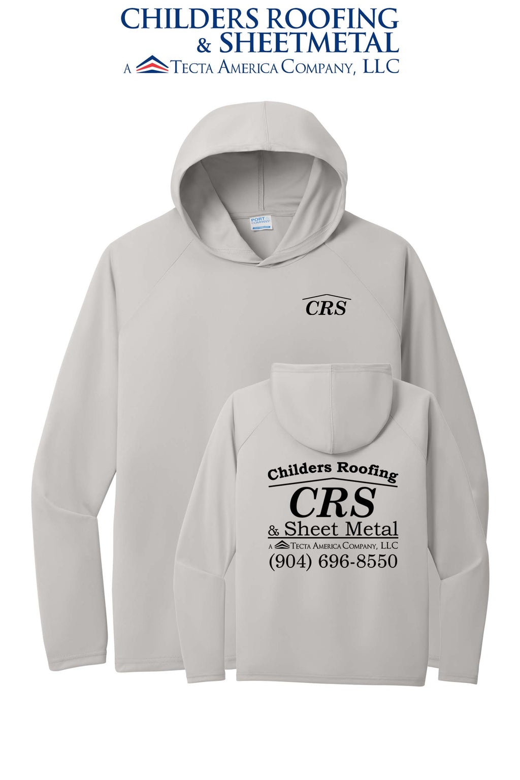 Port & Co™ Performance Pullover Hooded UPF50 Tee - CRS