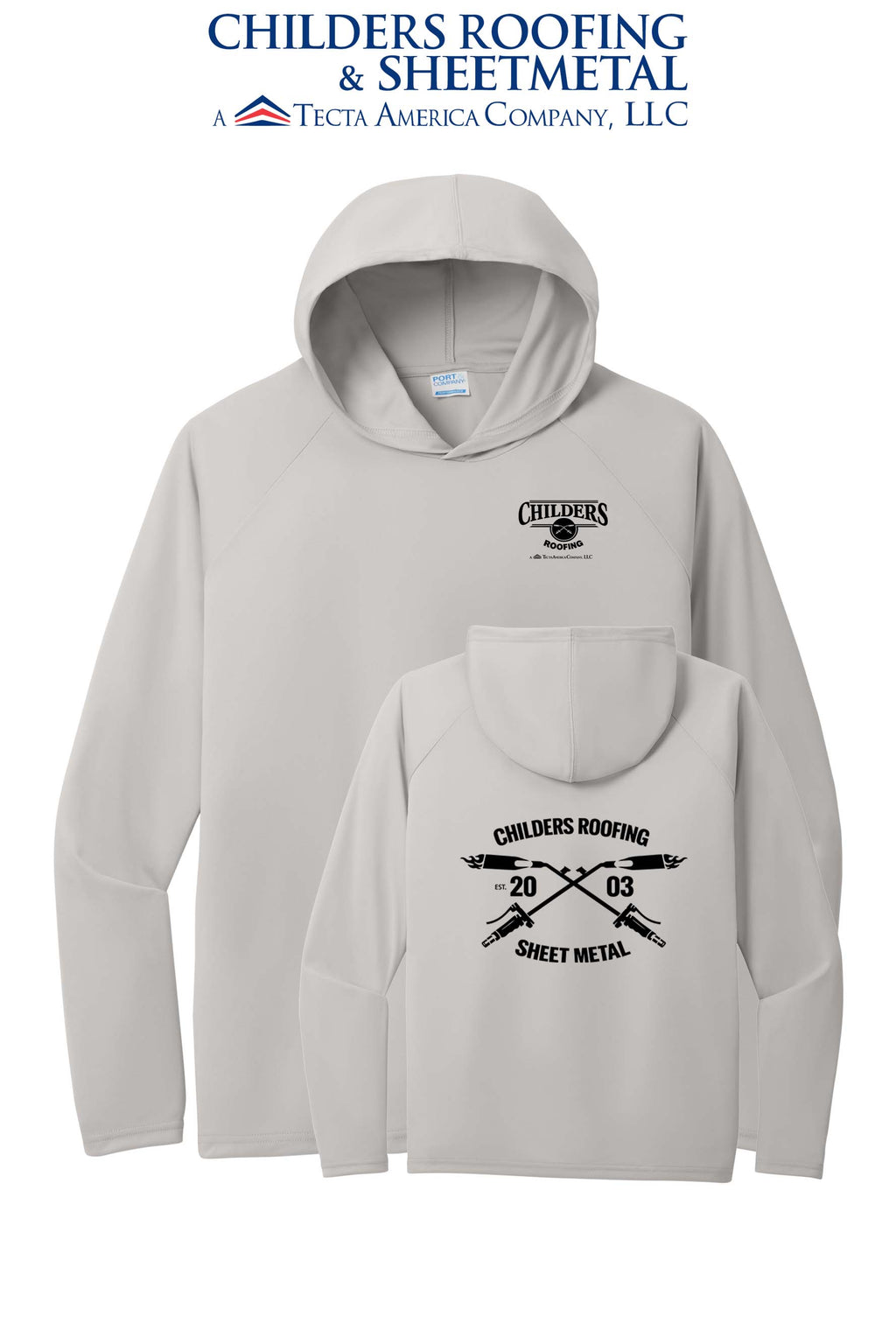 Port & Co™ Performance Pullover Hooded UPF50 Tee - CRS