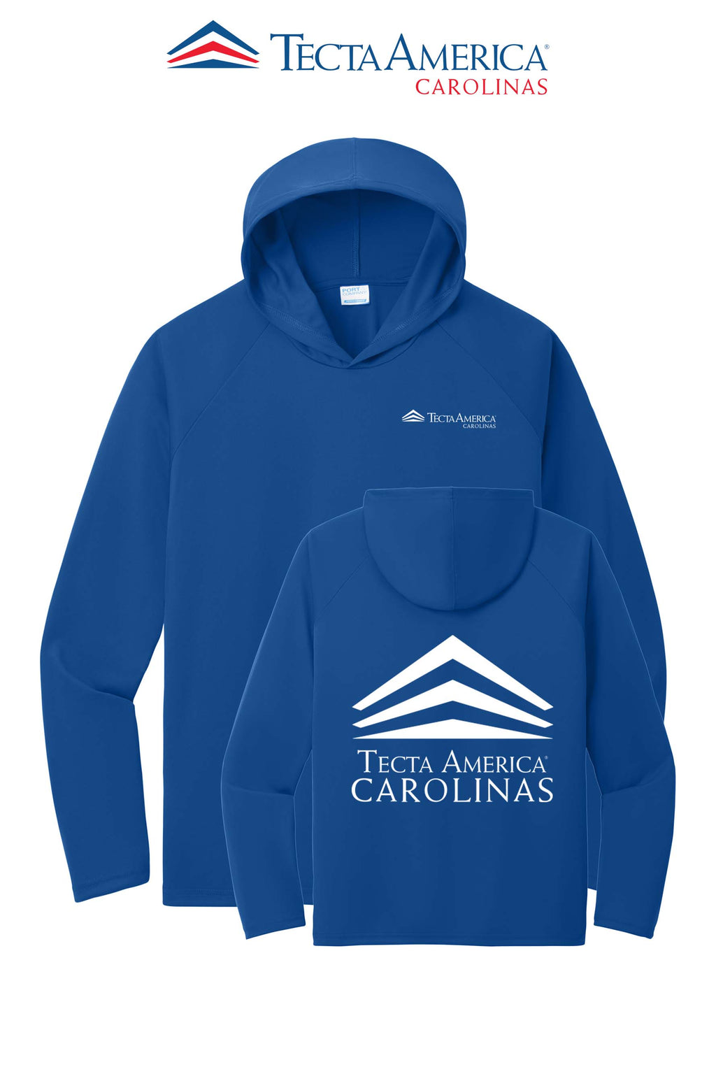Port & Co™ Performance Pullover Hooded UPF50 Tee - Tecta America Carolinas LLC