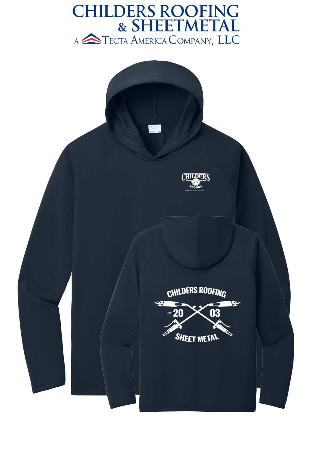 Port & Co™ Performance Pullover Hooded UPF50 Tee - CRS