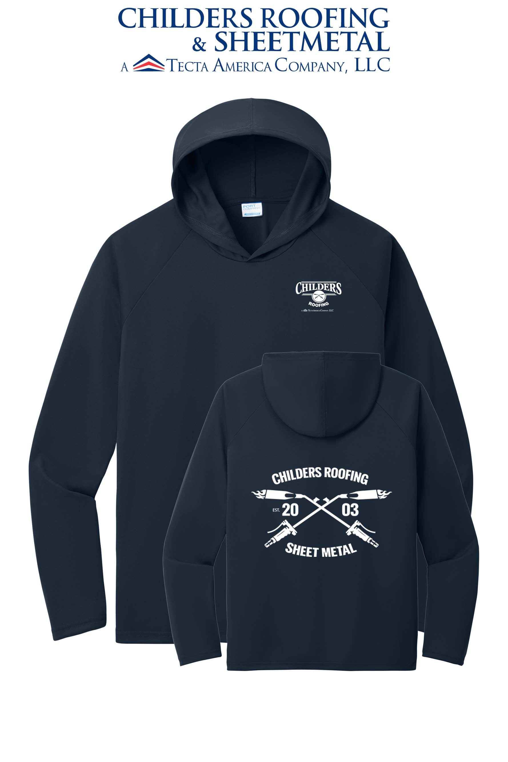 Port & Co™ Performance Pullover Hooded UPF50 Tee - CRS
