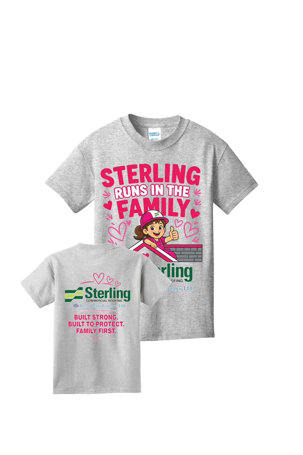 "Sterling Runs in the Family" Youth Tee - Sterling Commercial Roofing