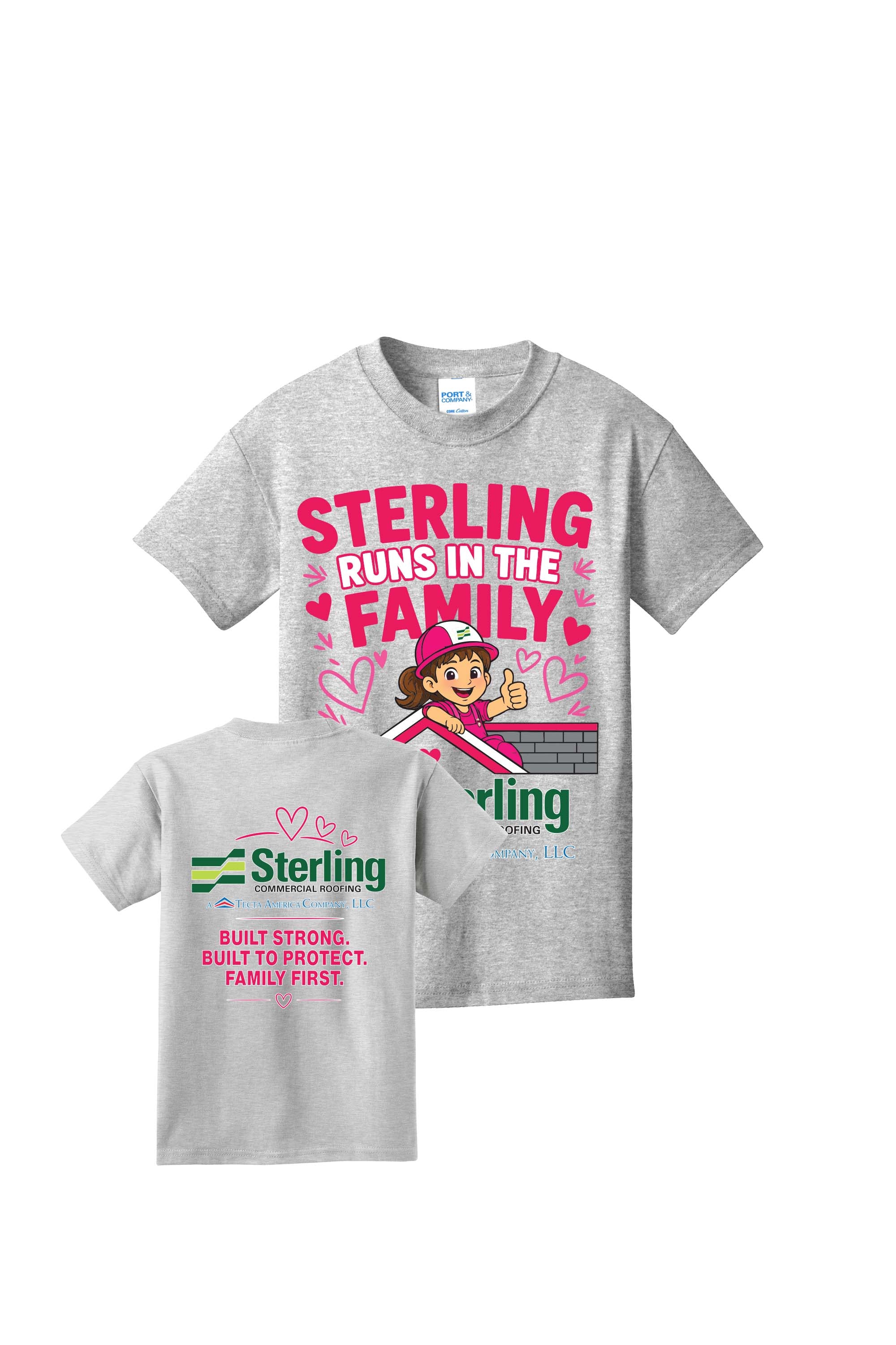 "Sterling Runs in the Family" Youth Tee - Sterling Commercial Roofing