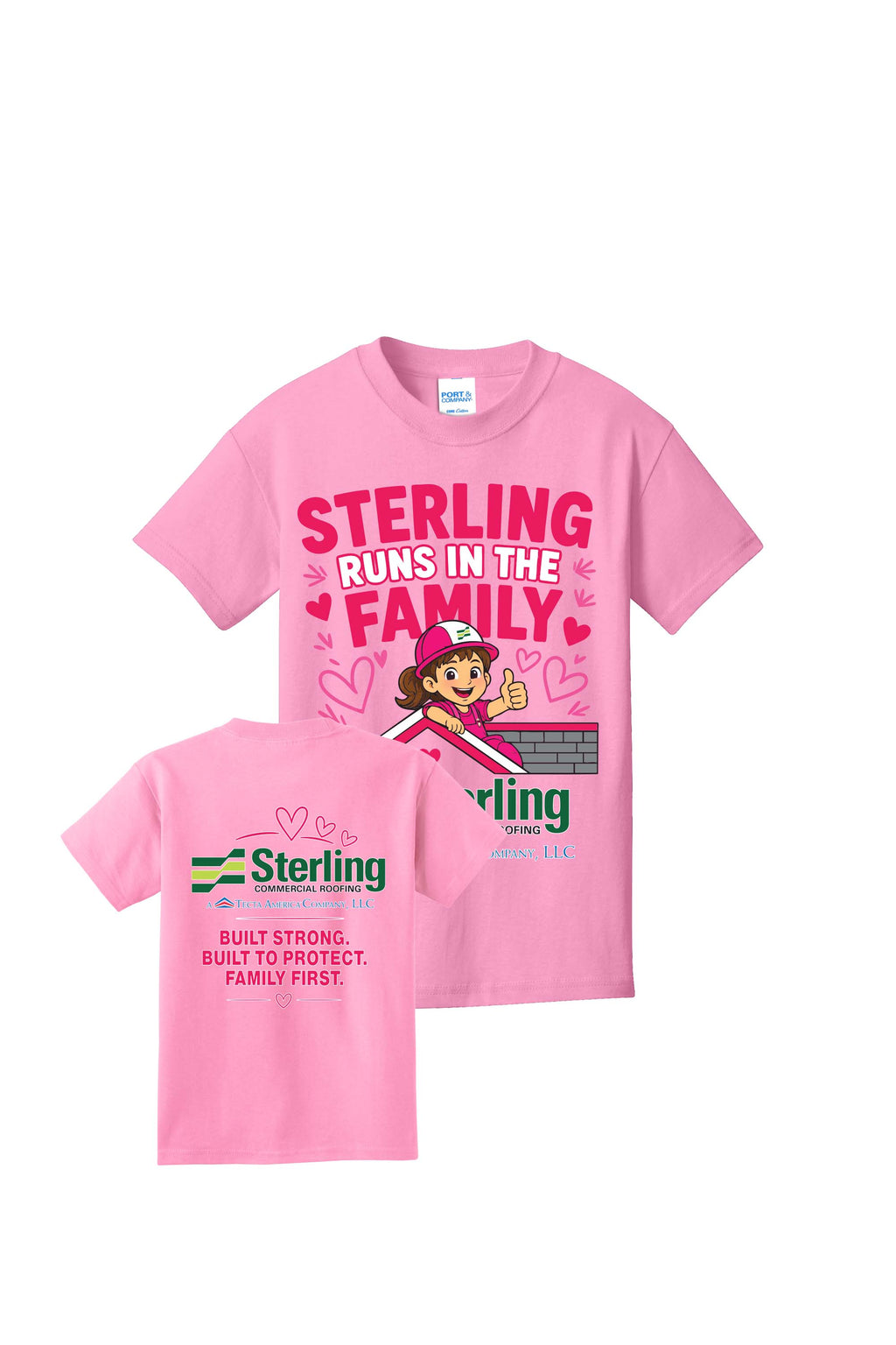 "Sterling Runs in the Family" Youth Tee - Sterling Commercial Roofing