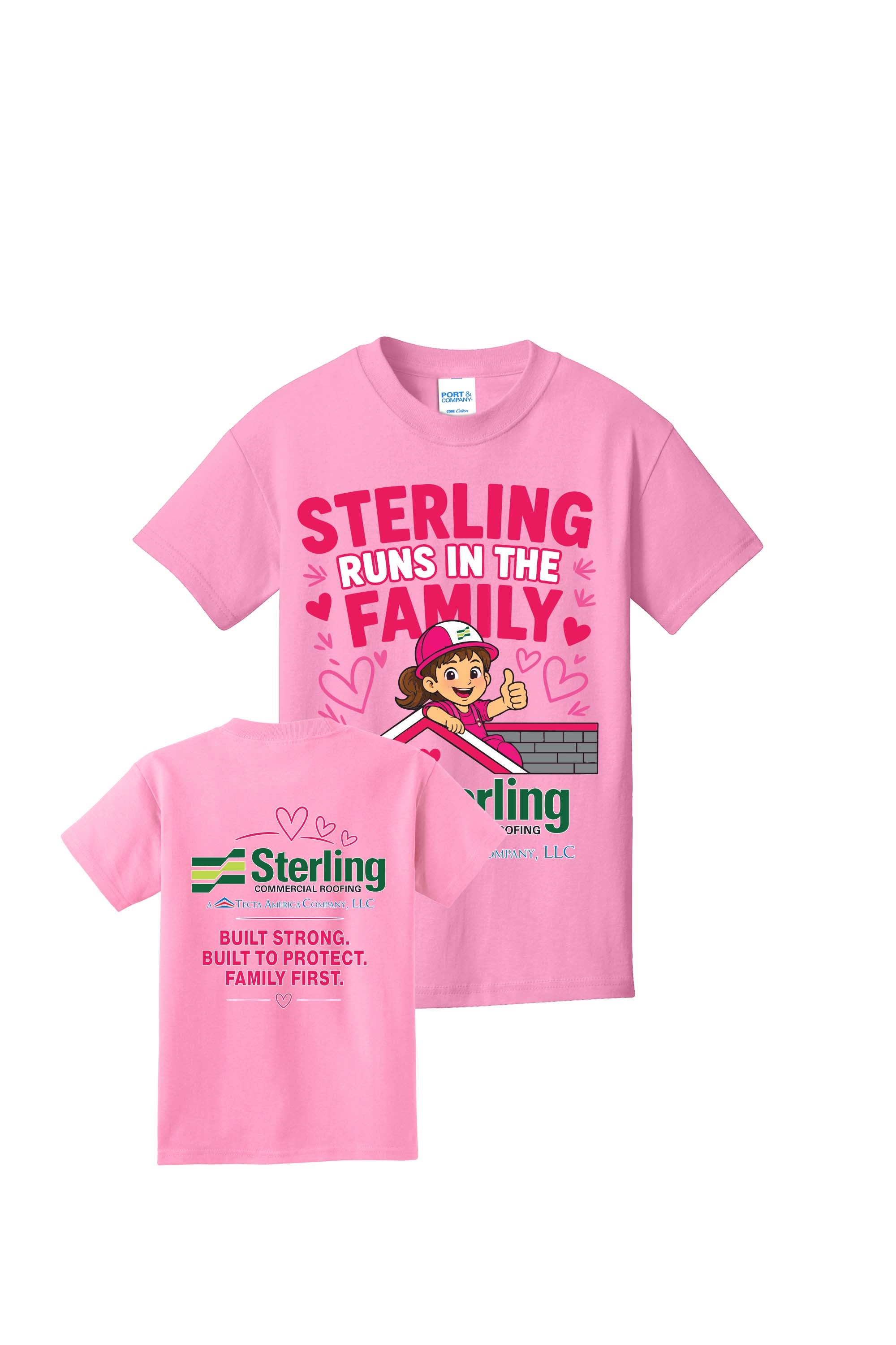 "Sterling Runs in the Family" Youth Tee - Sterling Commercial Roofing
