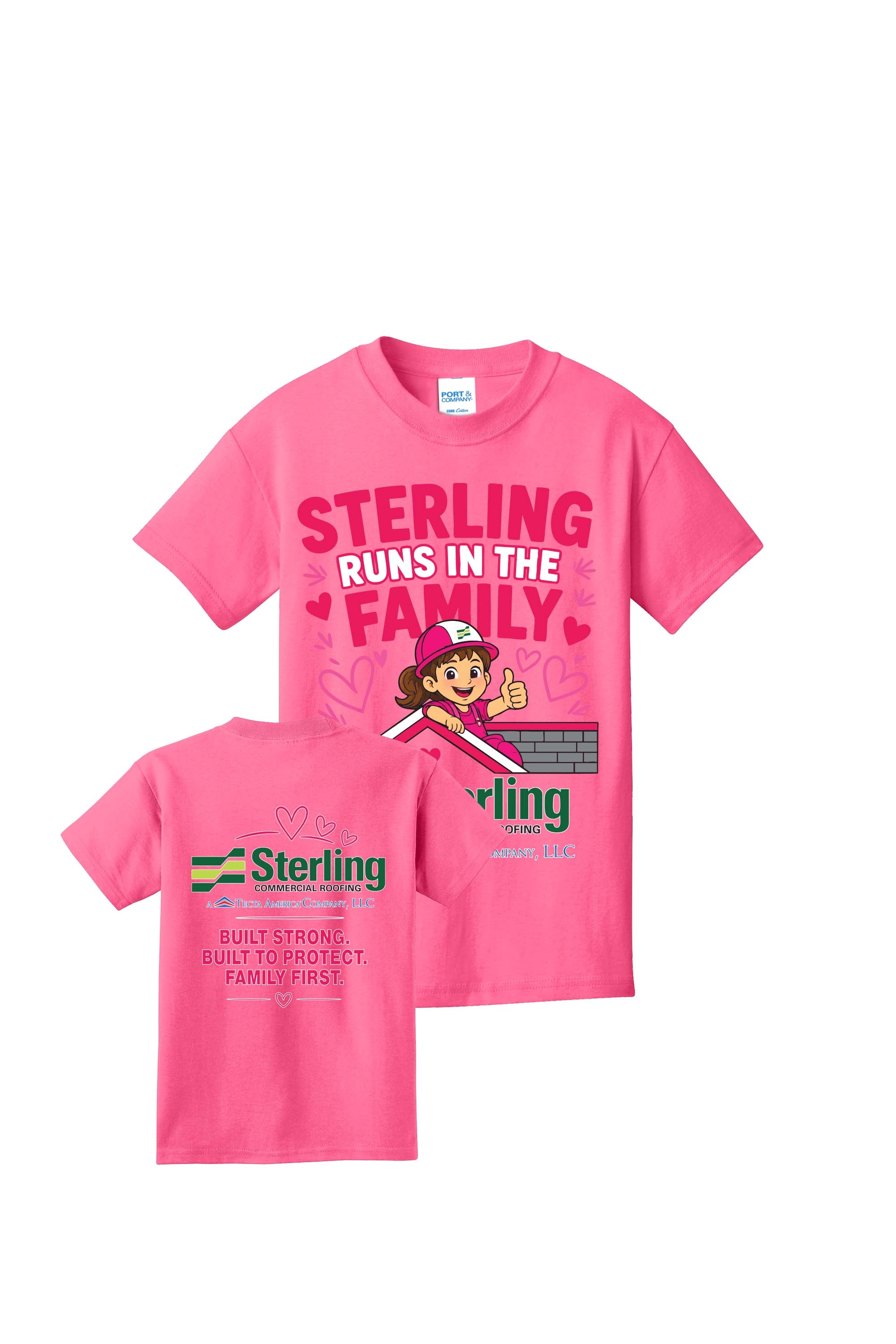 "Sterling Runs in the Family" Youth Tee - Sterling Commercial Roofing