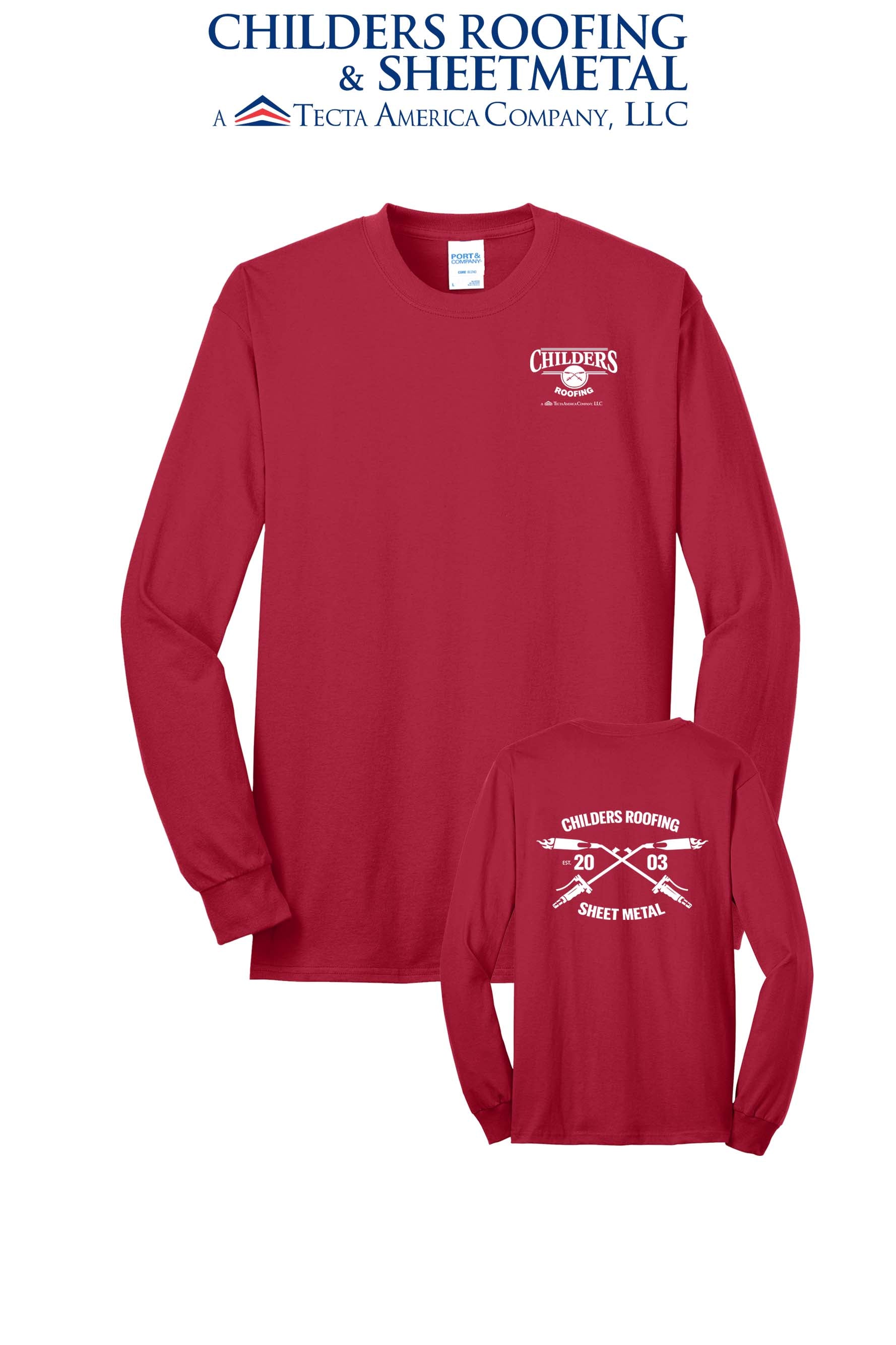 Port & Co™ Long Sleeve Core Blend Tee - CRS