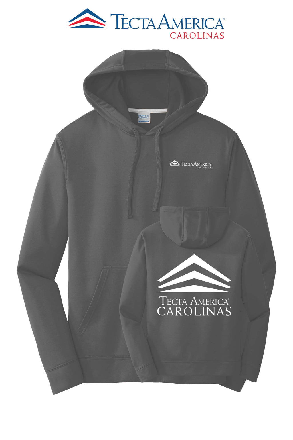 Port & Co™ Performance Fleece Pullover Hooded Sweatshirt - Tecta America Carolinas LLC