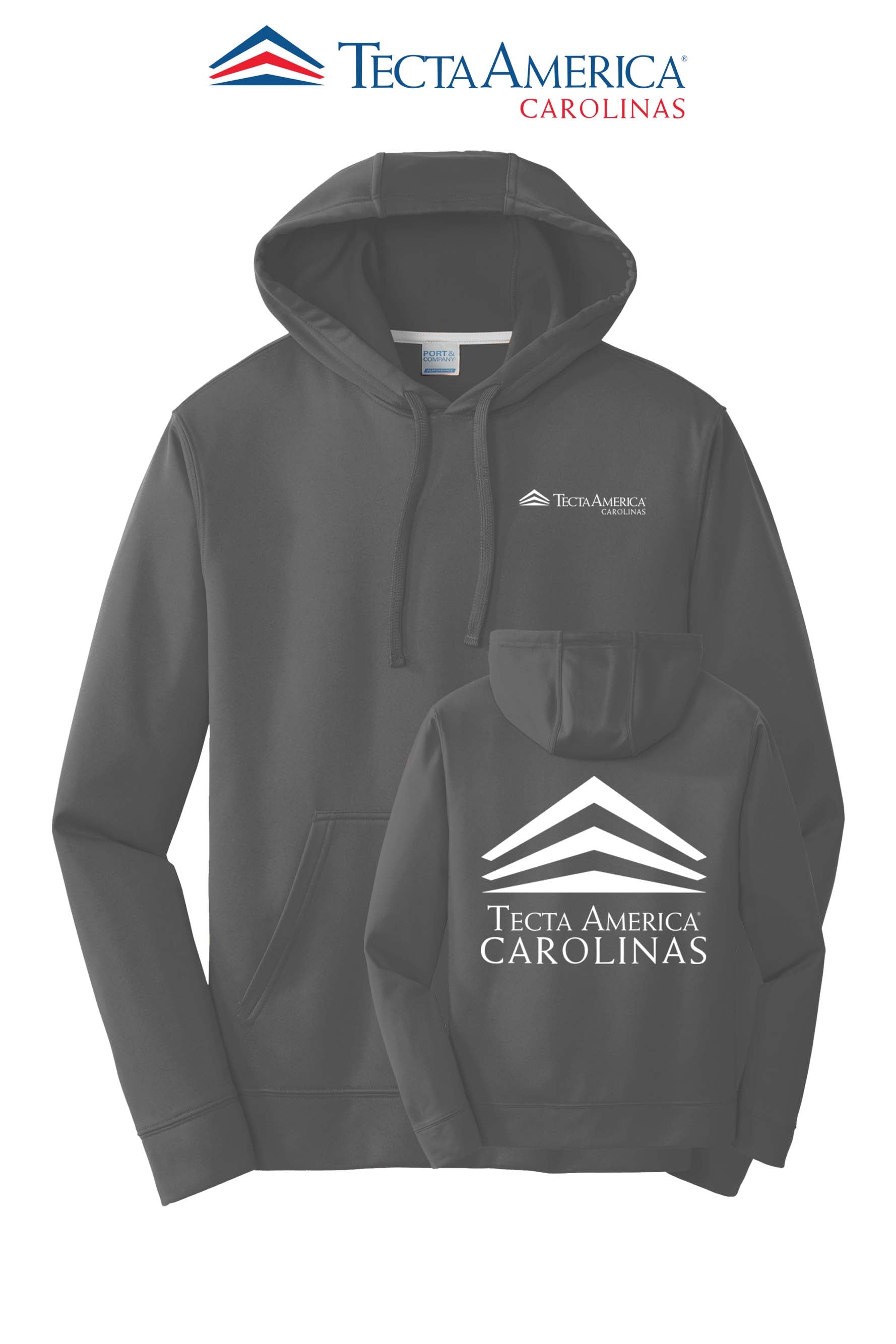 Port & Co™ Performance Fleece Pullover Hooded Sweatshirt - Tecta America Carolinas LLC