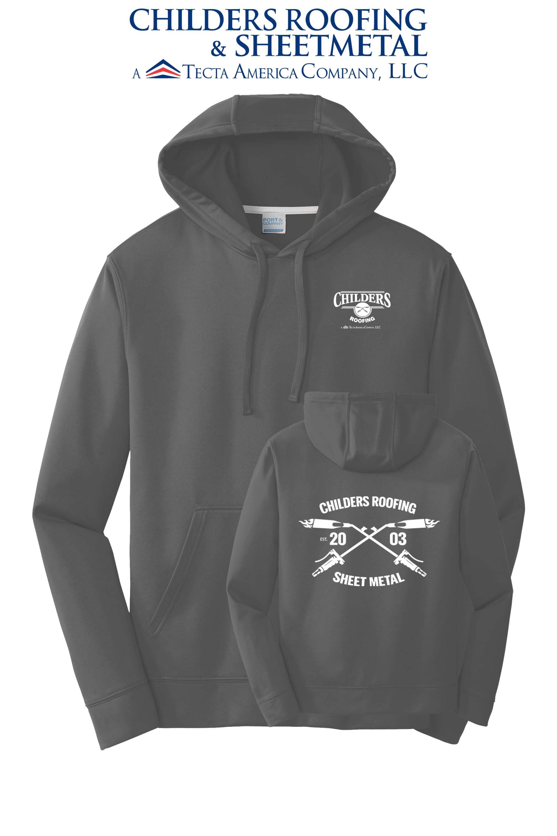 Port & Co™ Performance Fleece Pullover Hooded Sweatshirt - CRS