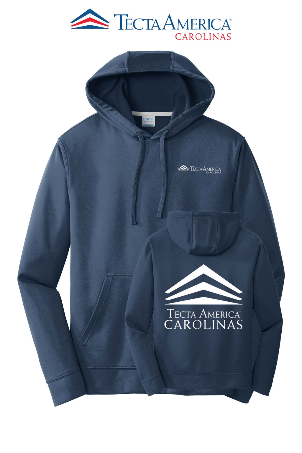 Port & Co™ Performance Fleece Pullover Hooded Sweatshirt - Tecta America Carolinas LLC