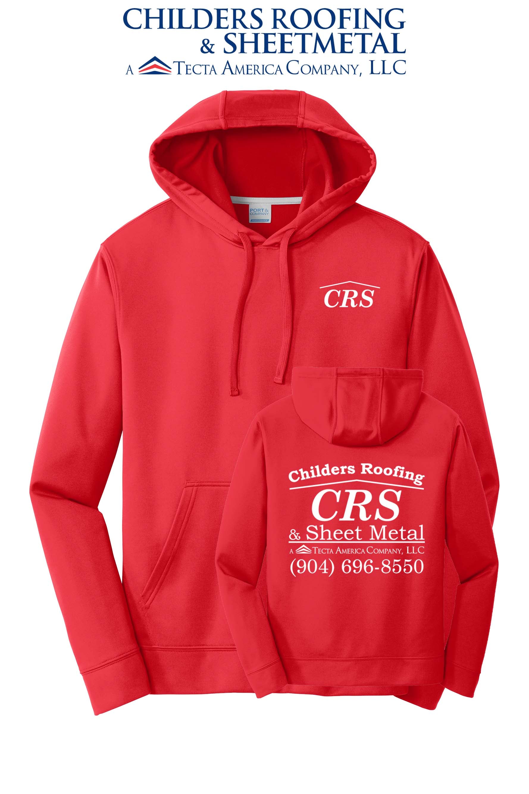 Port & Co™ Performance Fleece Pullover Hooded Sweatshirt - CRS