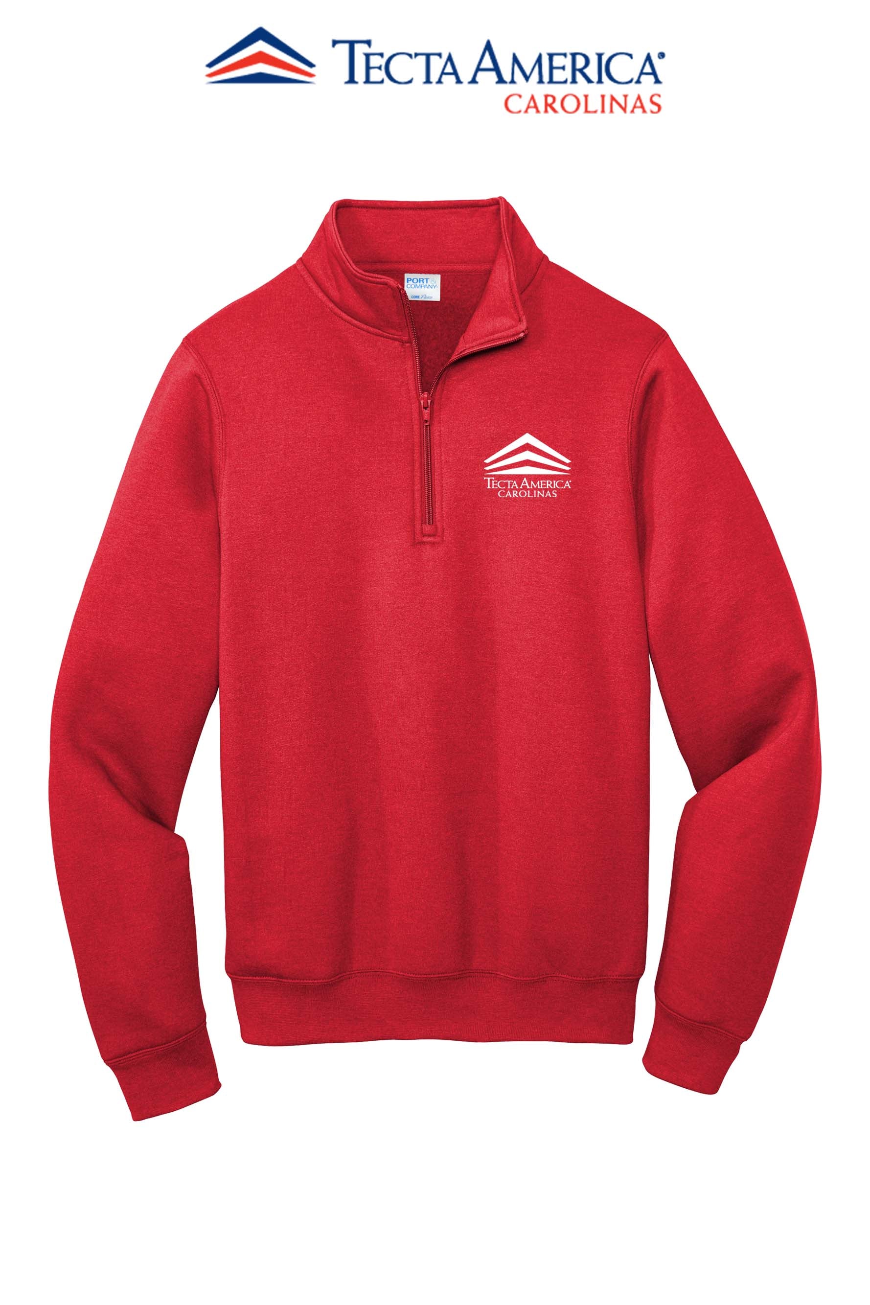Port & Co™ Core Fleece 1/4-Zip Pullover Sweatshirt - Tecta America Carolinas LLC
