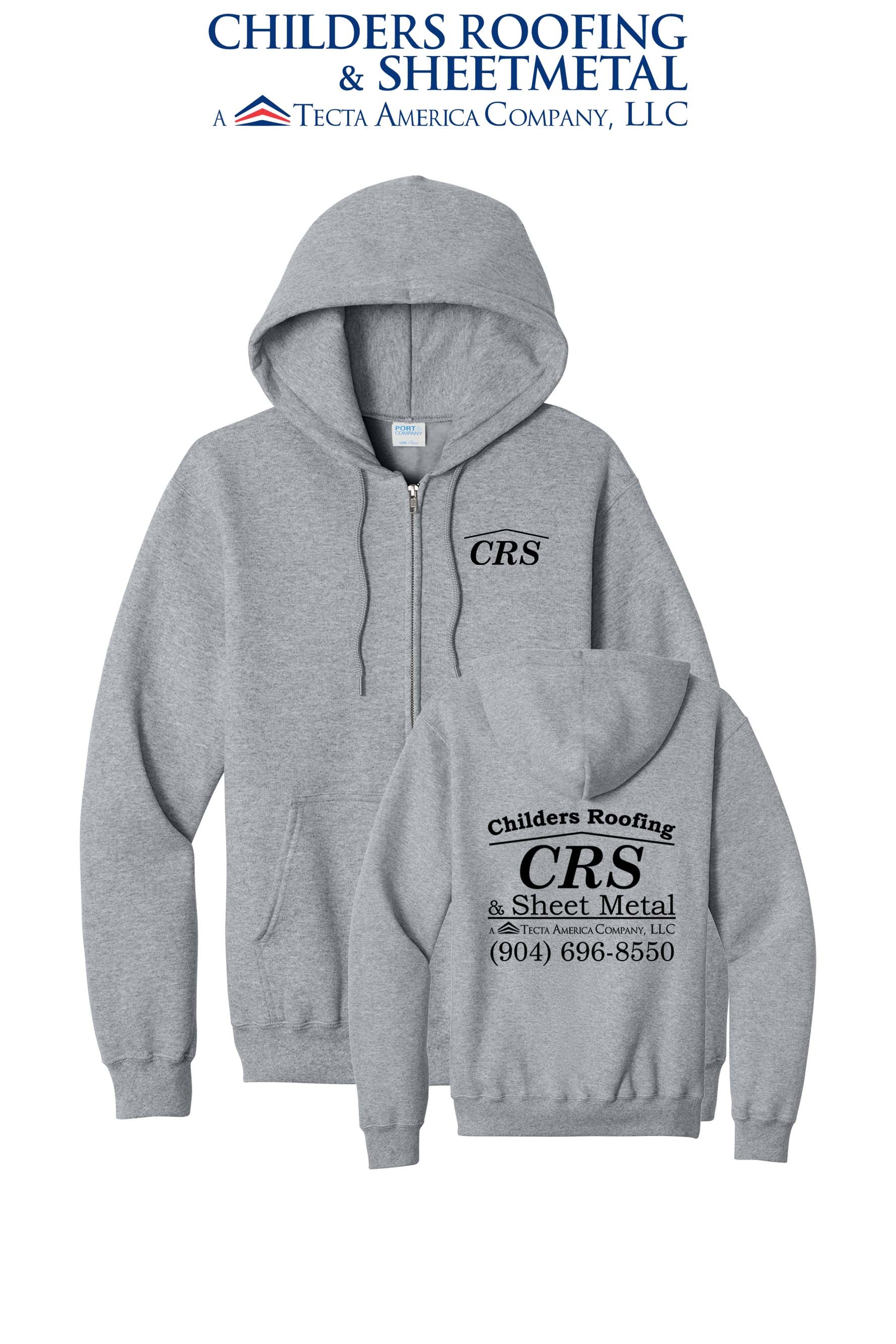 Port & Co™ Core Fleece Full-Zip Hooded Sweatshirt - CRS