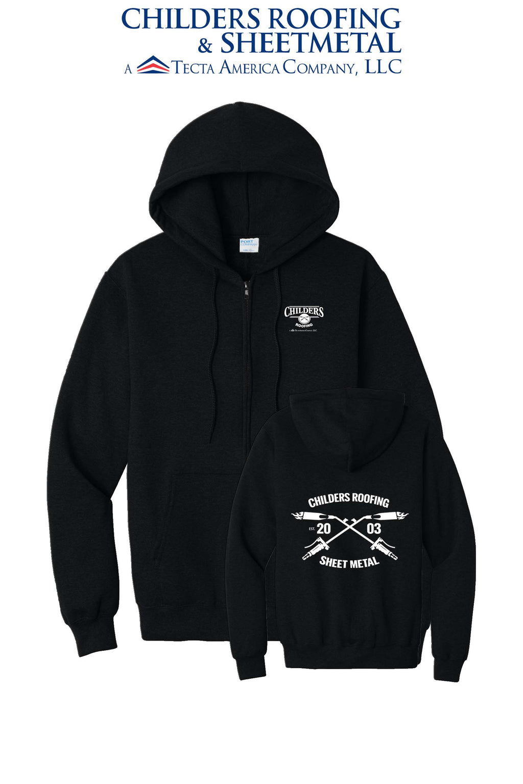 Port & Co™ Core Fleece Full-Zip Hooded Sweatshirt - CRS