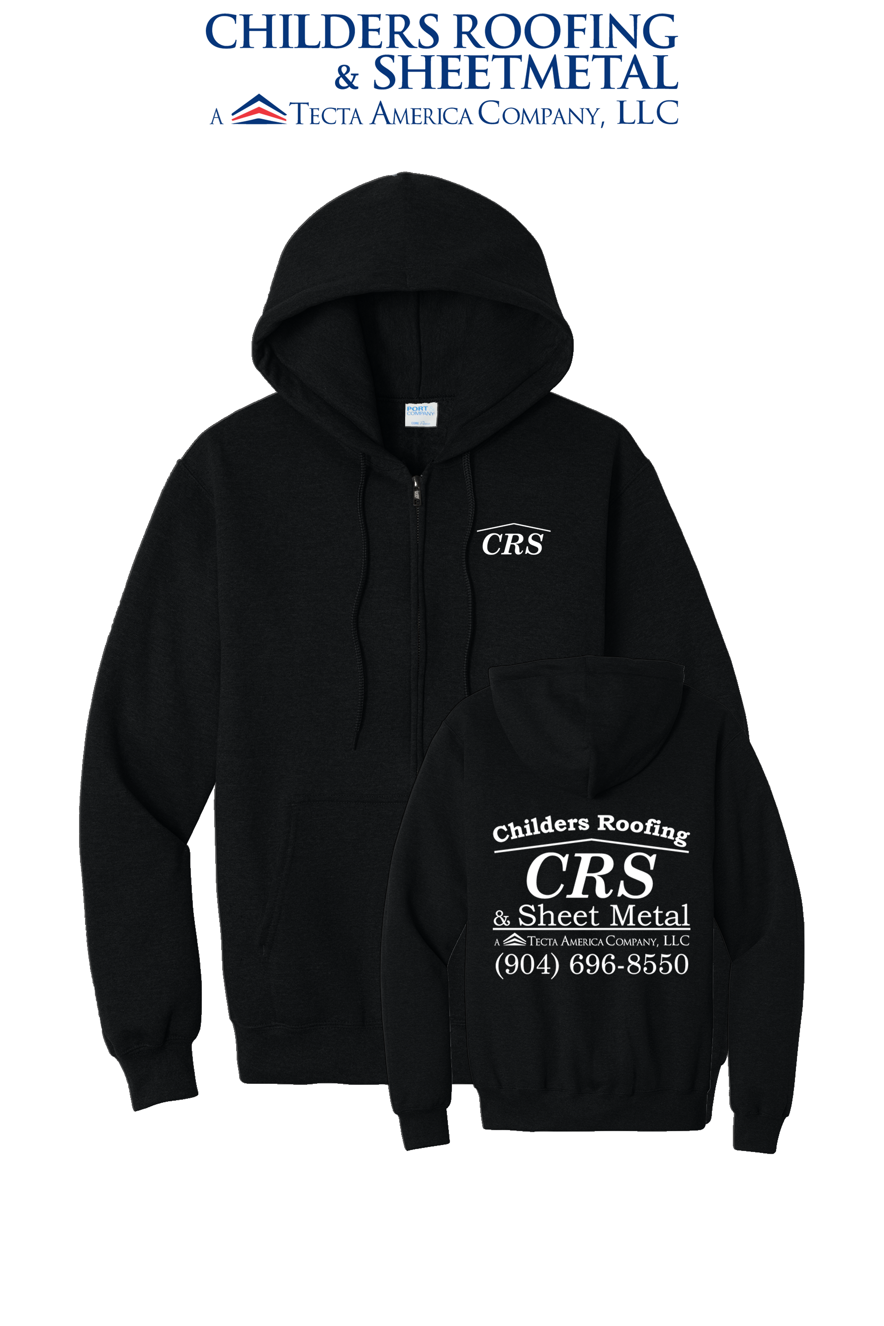 Port & Co™ Core Fleece Full-Zip Hooded Sweatshirt - CRS