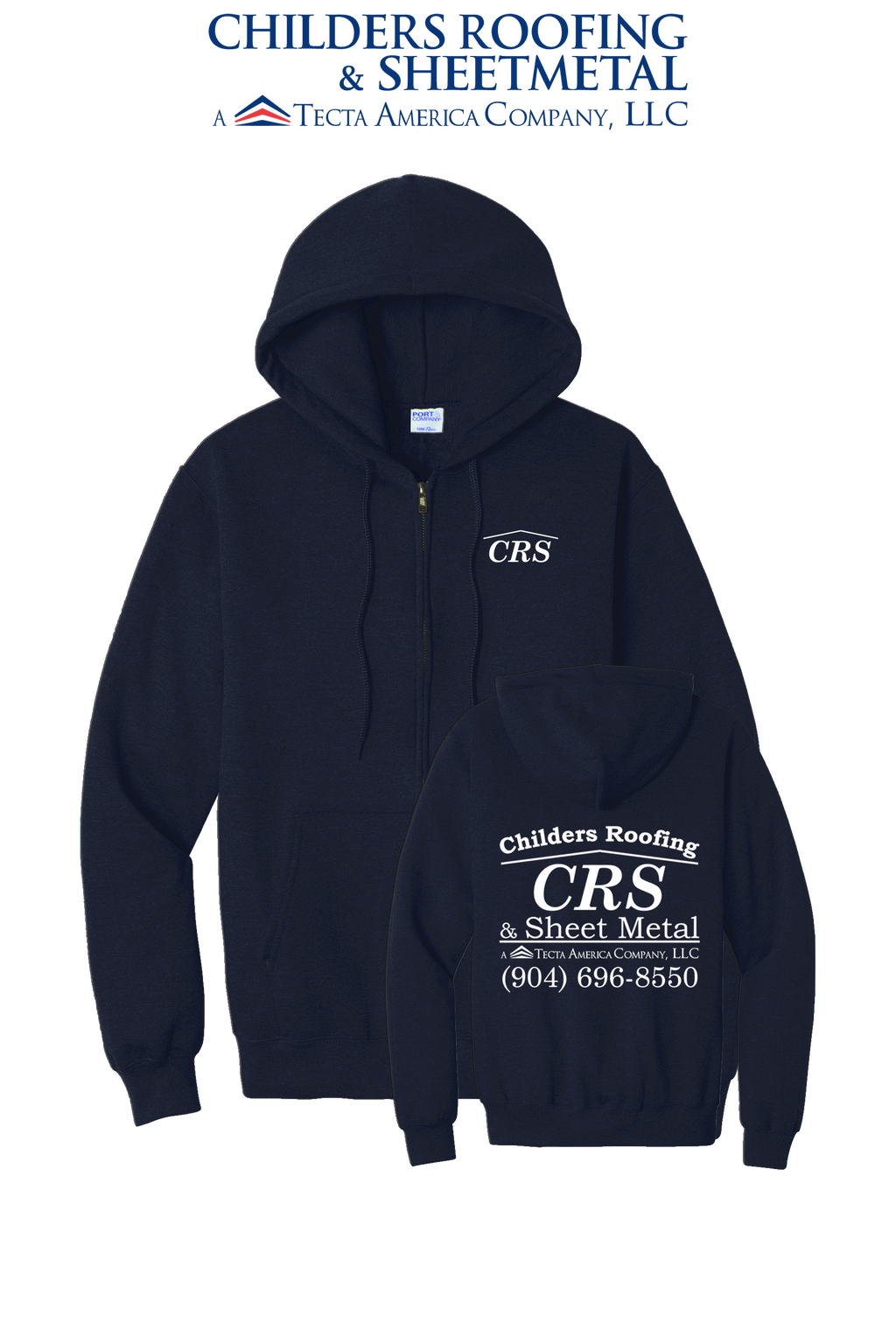 Port & Co™ Core Fleece Full-Zip Hooded Sweatshirt - CRS
