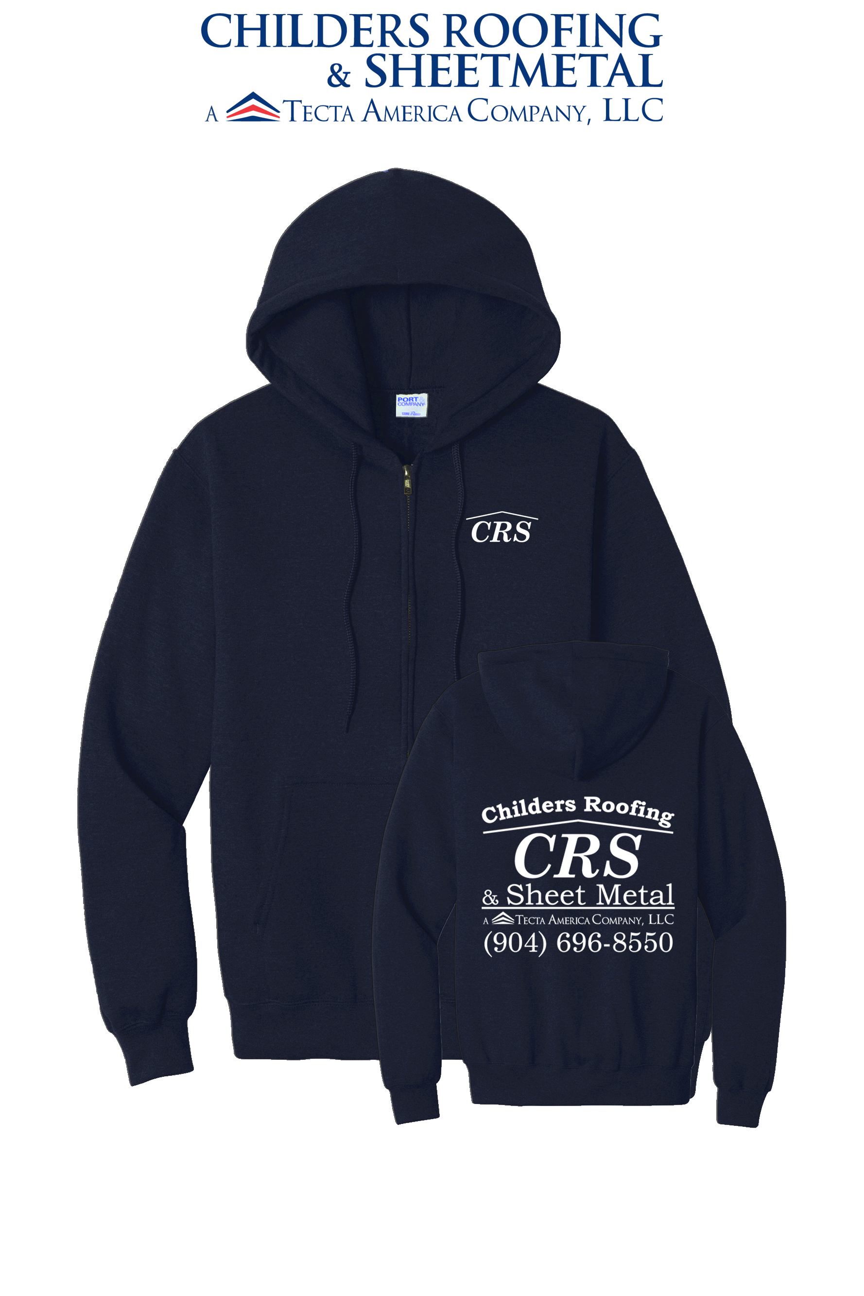 Port & Co™ Core Fleece Full-Zip Hooded Sweatshirt - CRS