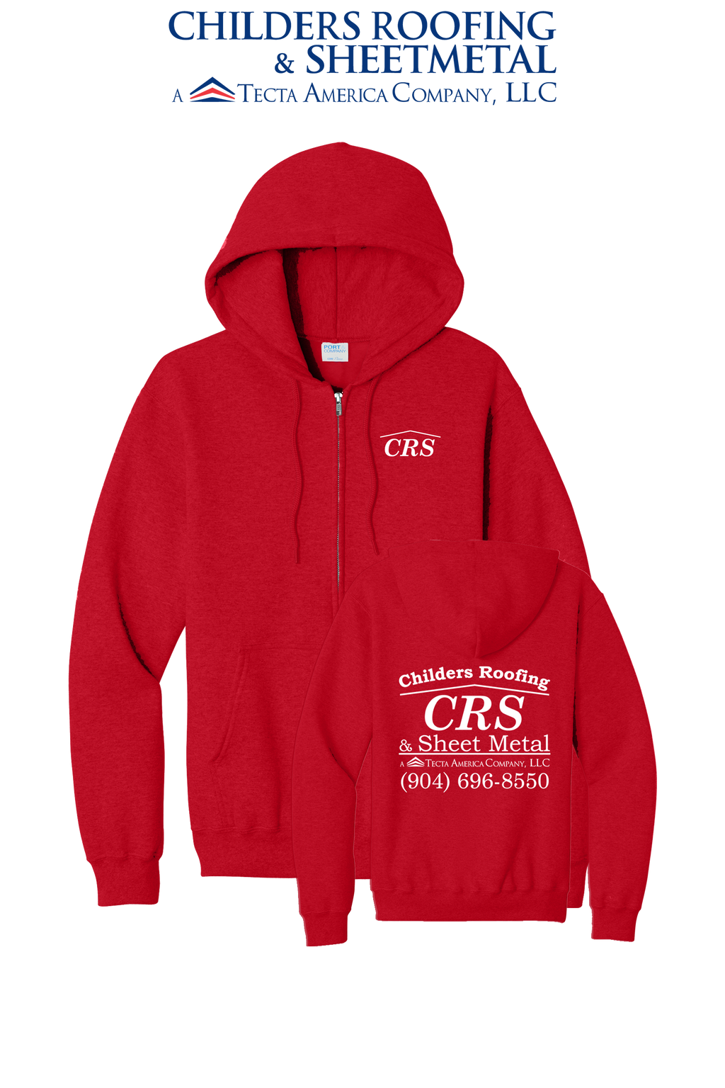 Port & Co™ Core Fleece Full-Zip Hooded Sweatshirt - CRS