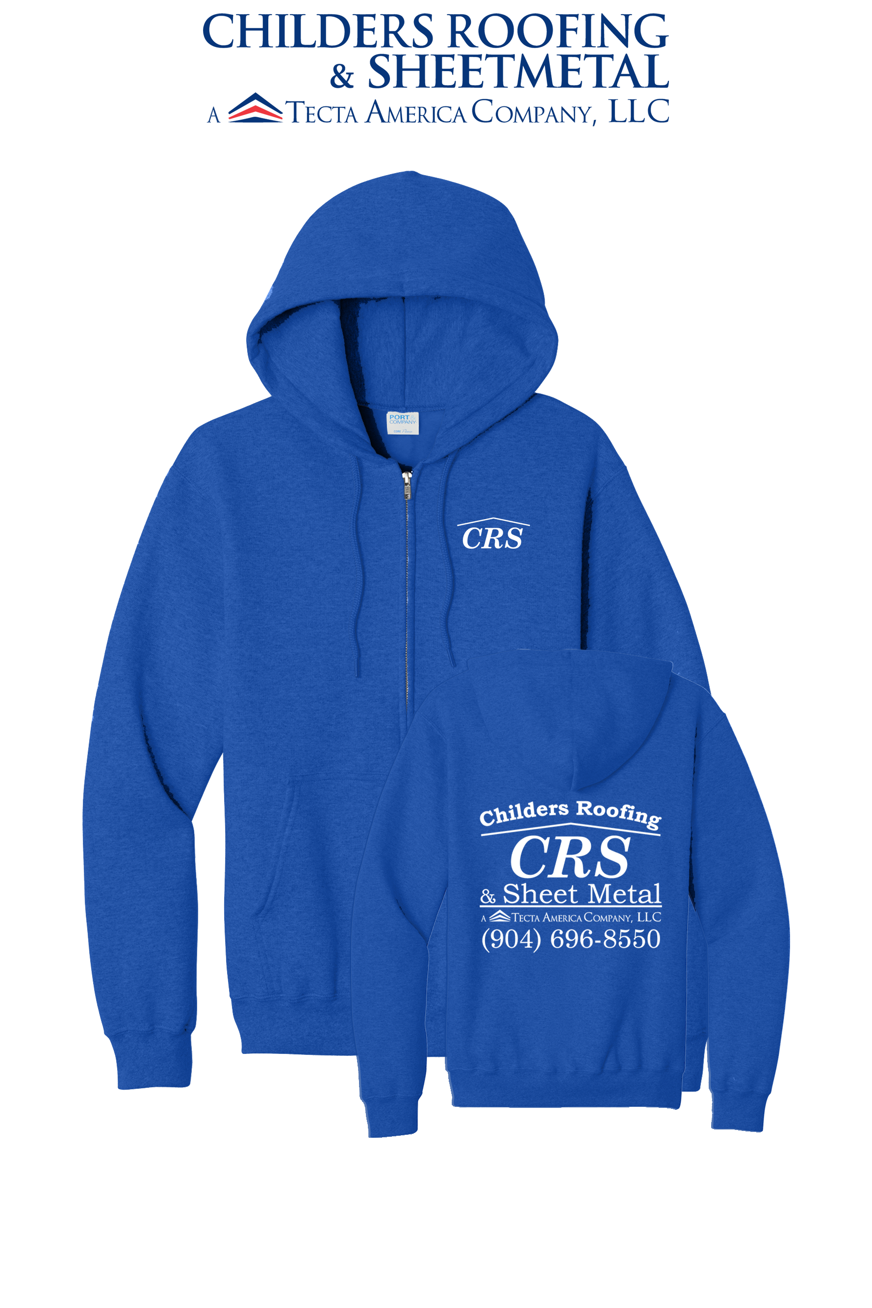 Port & Co™ Core Fleece Full-Zip Hooded Sweatshirt - CRS