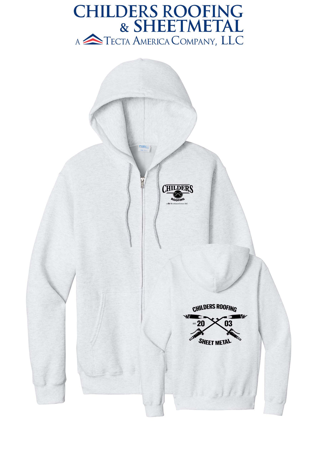 Port & Co™ Core Fleece Full-Zip Hooded Sweatshirt - CRS