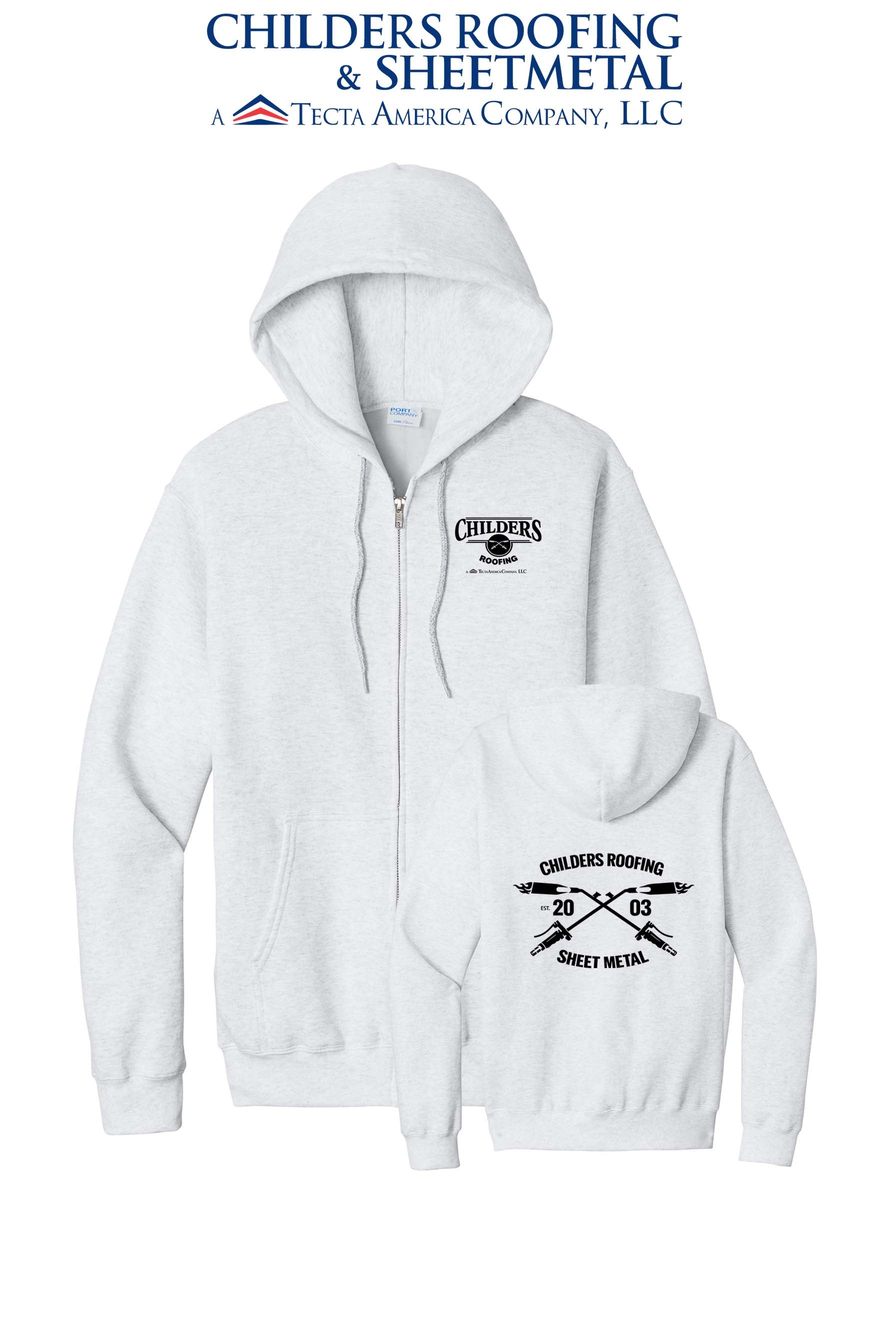 Port & Co™ Core Fleece Full-Zip Hooded Sweatshirt - CRS