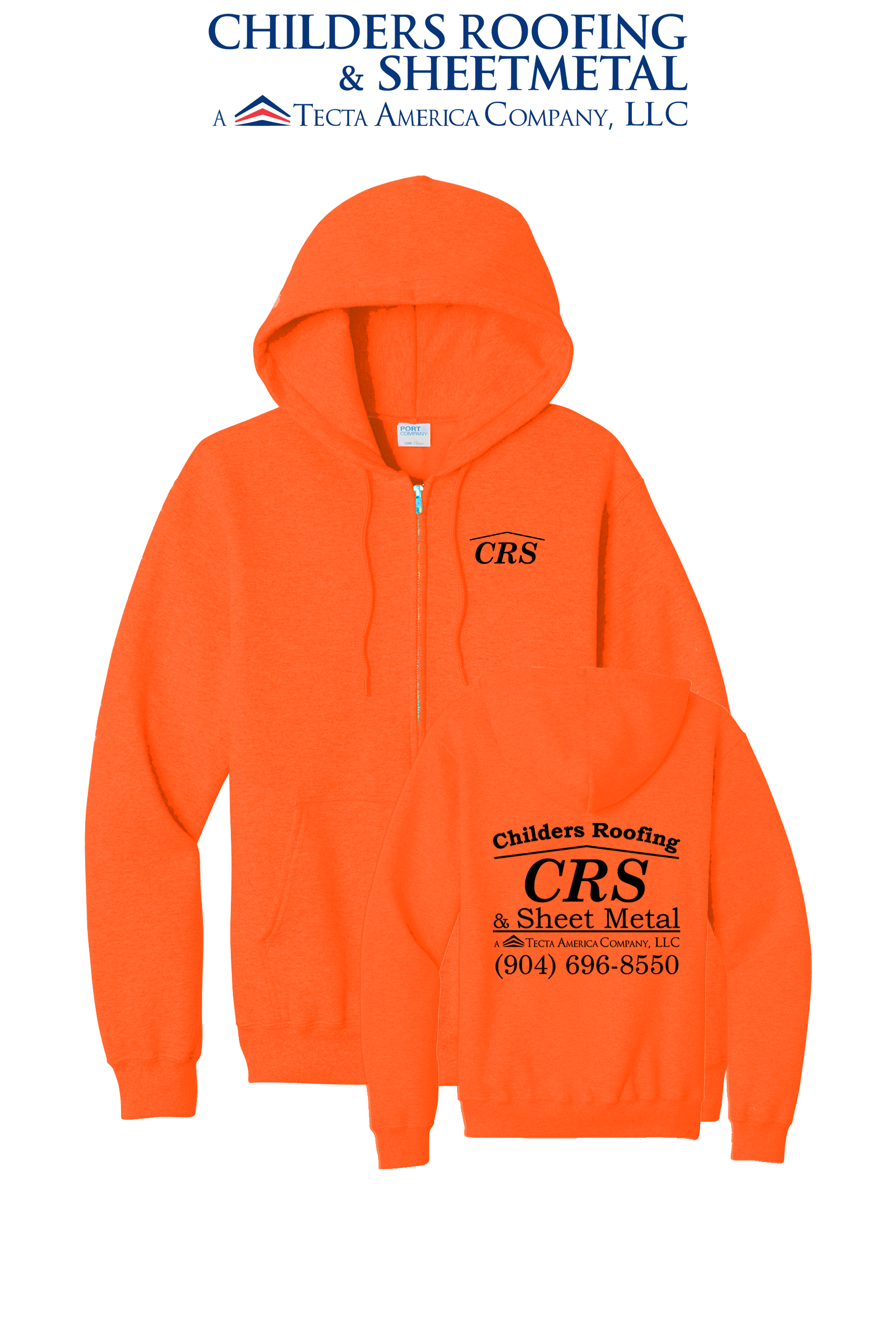 Port & Co™ Core Fleece Full-Zip Hooded Sweatshirt - CRS