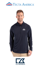 Cutter & Buck Prospect Recycled Featherlight Stretch Mens Quarter Zip - Corporate