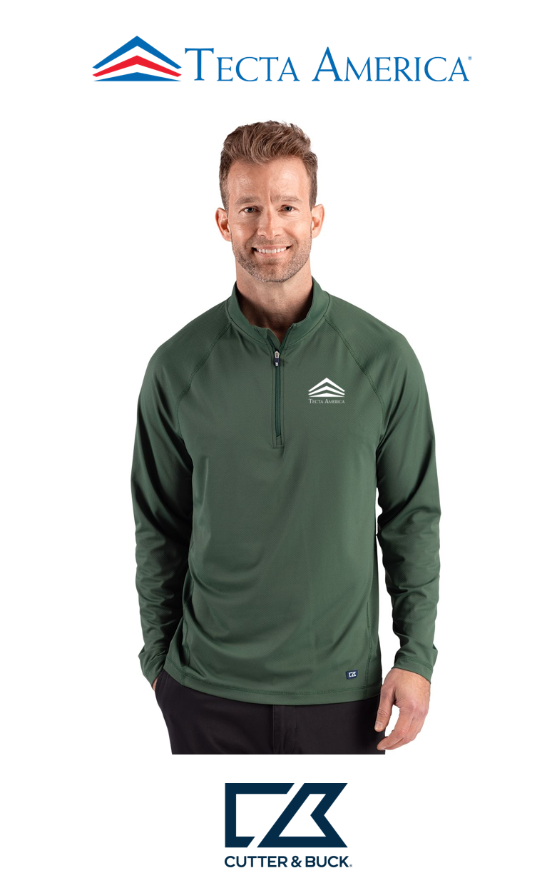 Cutter & Buck Prospect Recycled Featherlight Stretch Mens Quarter Zip - Corporate