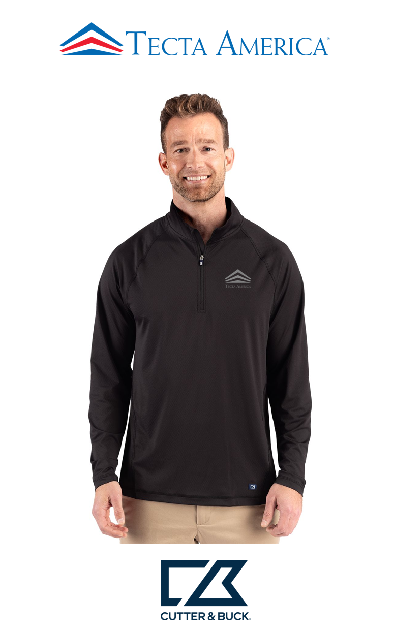 Cutter & Buck Prospect Recycled Featherlight Stretch Mens Quarter Zip - Corporate