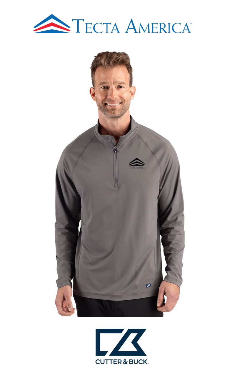 Cutter & Buck Prospect Recycled Featherlight Stretch Mens Quarter Zip - Corporate