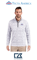 Cutter & Buck Traverse Recycled Smooth Stretch Mens Camo Quarter Zip Pullover - Corporate