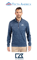Cutter & Buck Traverse Recycled Smooth Stretch Mens Camo Quarter Zip Pullover - Corporate