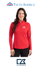 Cutter & Buck Prospect Recycled Featherlight Stretch Womens Quarter Zip - Corporate