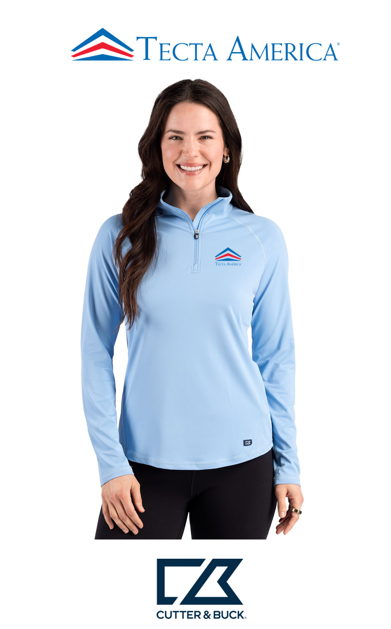 Cutter & Buck Prospect Recycled Featherlight Stretch Womens Quarter Zip - Corporate