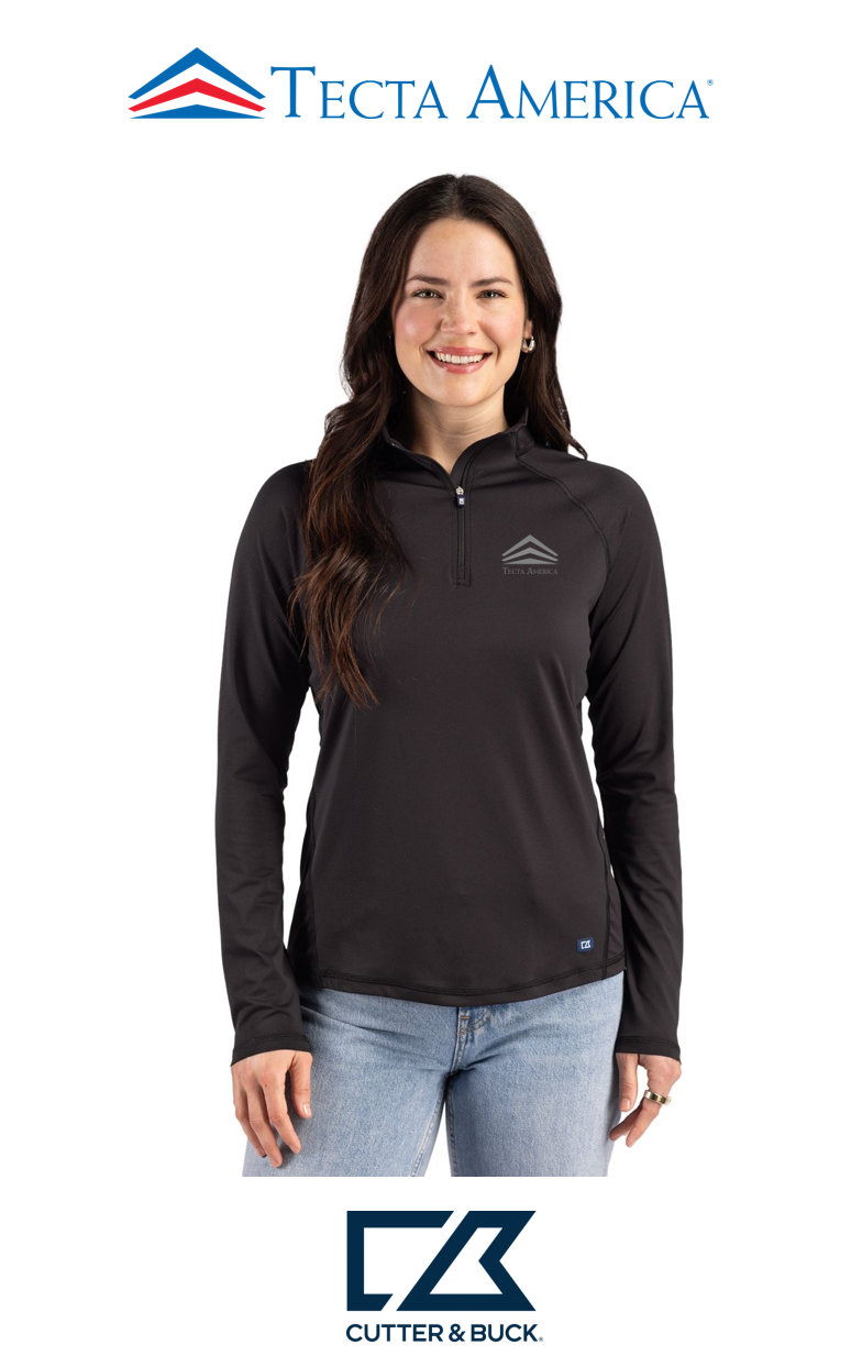 Cutter & Buck Prospect Recycled Featherlight Stretch Womens Quarter Zip - Corporate