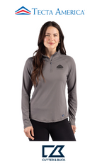 Cutter & Buck Prospect Recycled Featherlight Stretch Womens Quarter Zip - Corporate