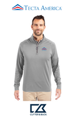 Cutter & Buck Adapt Recycled Soft Knit Stretch Mens Quarter Zip Pullover - Corporate