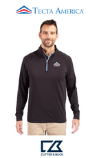 Cutter & Buck Adapt Recycled Soft Knit Stretch Mens Quarter Zip Pullover - Corporate