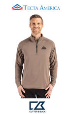 Cutter & Buck Adapt Recycled Soft Knit Stretch Mens Quarter Zip Pullover - Corporate