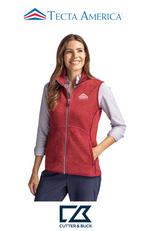 Cutter & Buck Mainsail Sweater-Knit Womens Full Zip Vest - Corporate