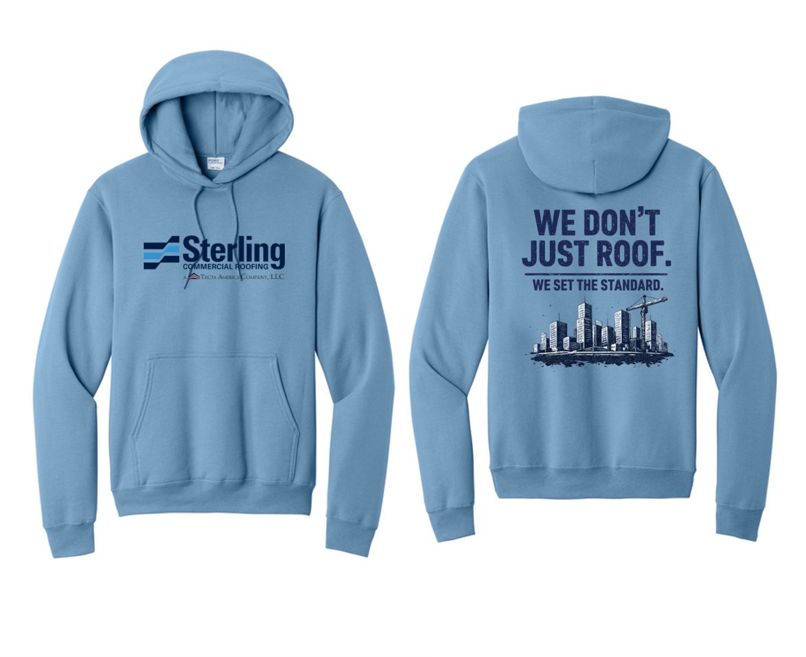 Port & Co™ Core Fleece Pullover Hooded Sweatshirt - Sterling, A Tecta American Company LLC (WE DON'T JUST ROOF)