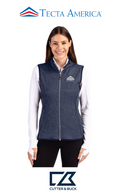 Cutter & Buck Mainsail Sweater-Knit Womens Full Zip Vest - Corporate