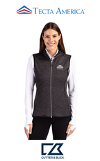 Cutter & Buck Mainsail Sweater-Knit Womens Full Zip Vest - Corporate
