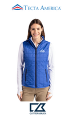 Cutter & Buck Rainier Recycled Insulated Puffer Womens Full Zip Vest - Corporate